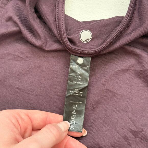 Yogalicious Open Back Tank Top Purple, Size Medium - Picture 3 of 5